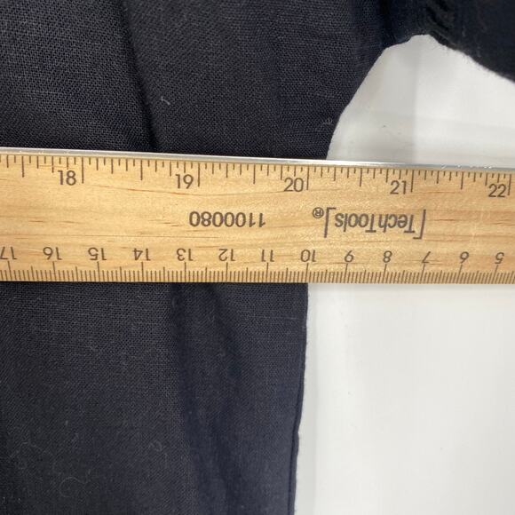 Ann Taylor Dress Small Black Linen Lace Classic Traditional Coastal Oversized - Picture 7 of 8